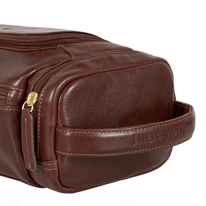 Gitano W1 Tan Leather Wash Bag