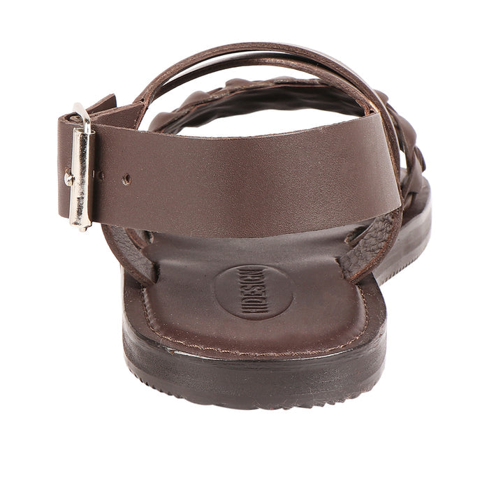 Glen Men's Brown Leather Strap Sandals