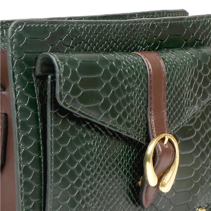 Glendale Green Leather Sling Bag