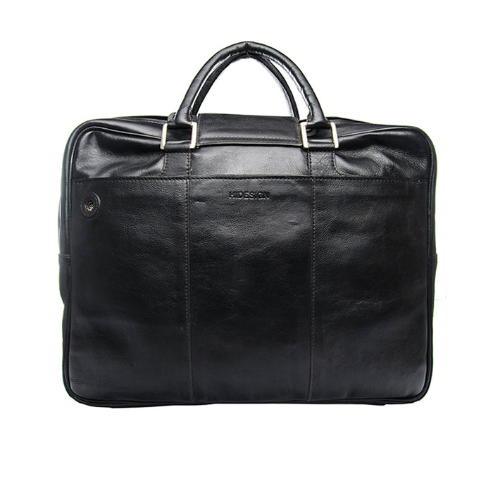 Golf 02 Black Leather  Briefcase
