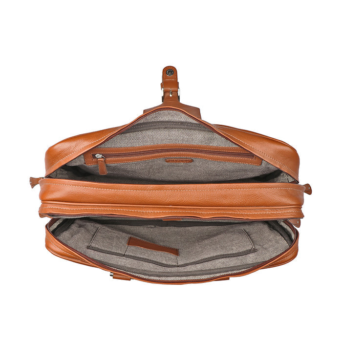 Golf 02 Tan Leather  Briefcase