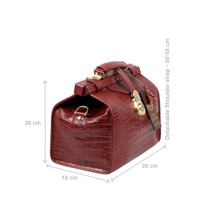 Grazia Red Leather Satchel
