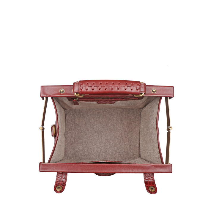 Grazia Red Leather Satchel
