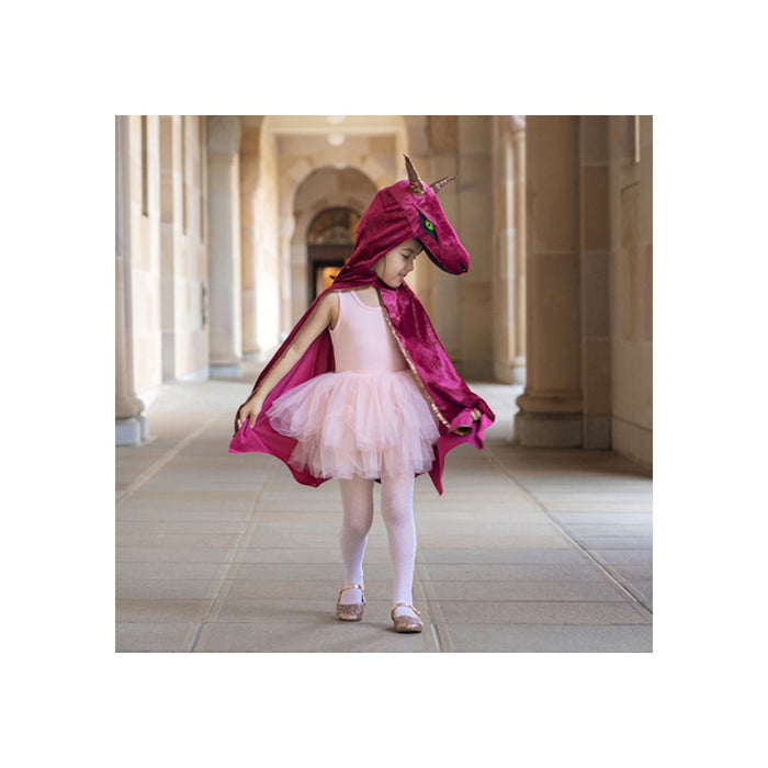 Great Pretenders - Burgundy & Copper Starry Night Dragon Cape Size 5-6
