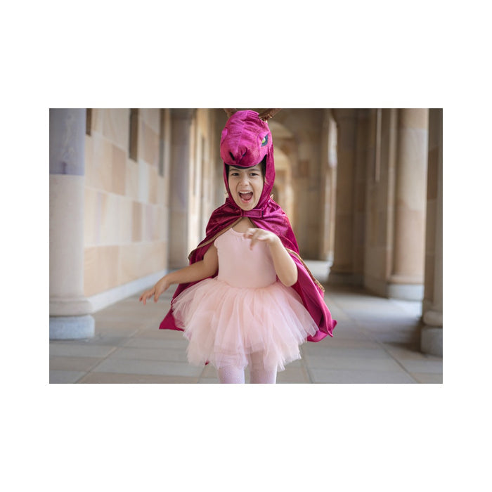 Great Pretenders - Burgundy & Copper Starry Night Dragon Cape Size 5-6