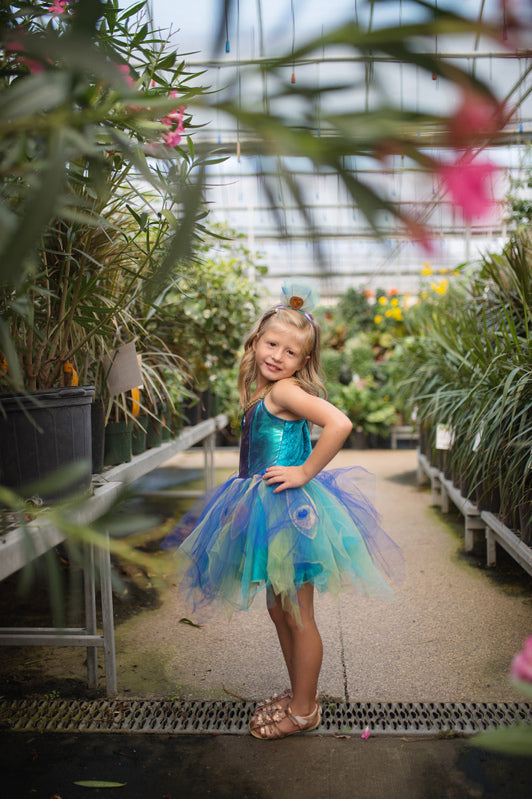 Great Pretenders - Pretty Peacock Dress & Headband - Size 5-6
