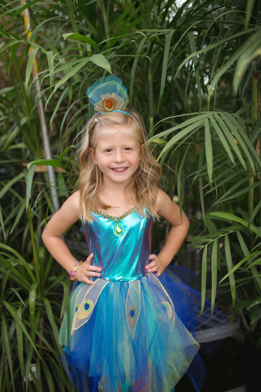 Great Pretenders - Pretty Peacock Dress & Headband - Size 5-6