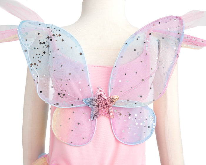 Great Pretenders - Rainbow Fairy Dress with Wings - Size 3-4