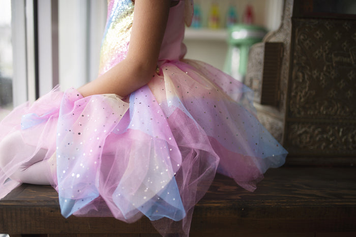 Great Pretenders - Rainbow Fairy Dress with Wings - Size 3-4