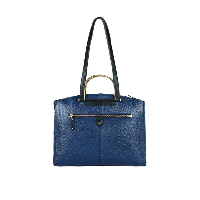 Greta 01 Blue Leather Shoulder Bag