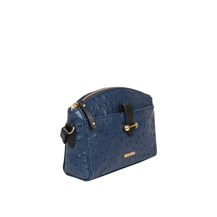 Greta 02 Blue Leather Sling Bag