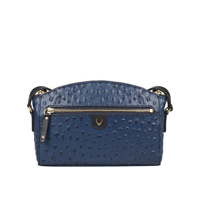 Greta 02 Blue Leather Sling Bag