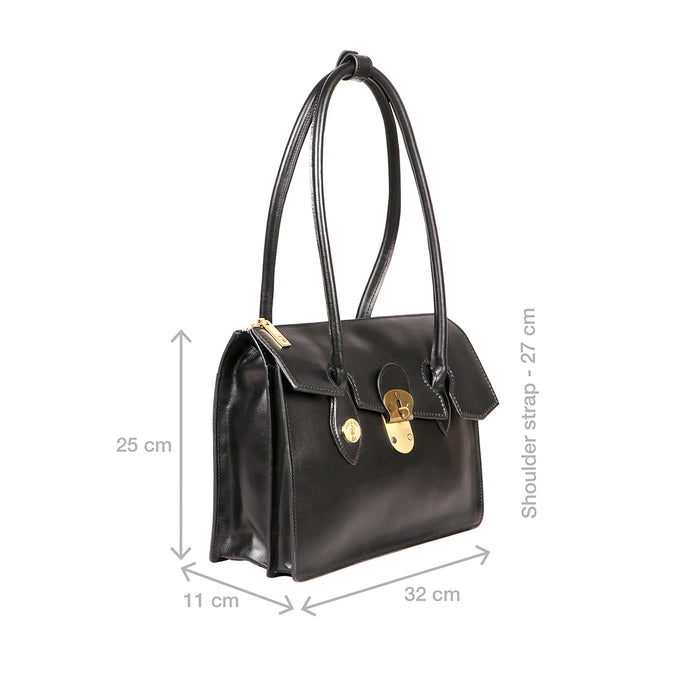 Growth - 03 Black Leather Shoulder Bag
