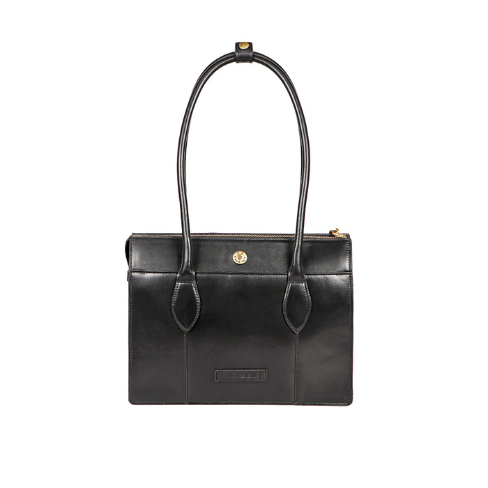 Growth - 03 Black Leather Shoulder Bag