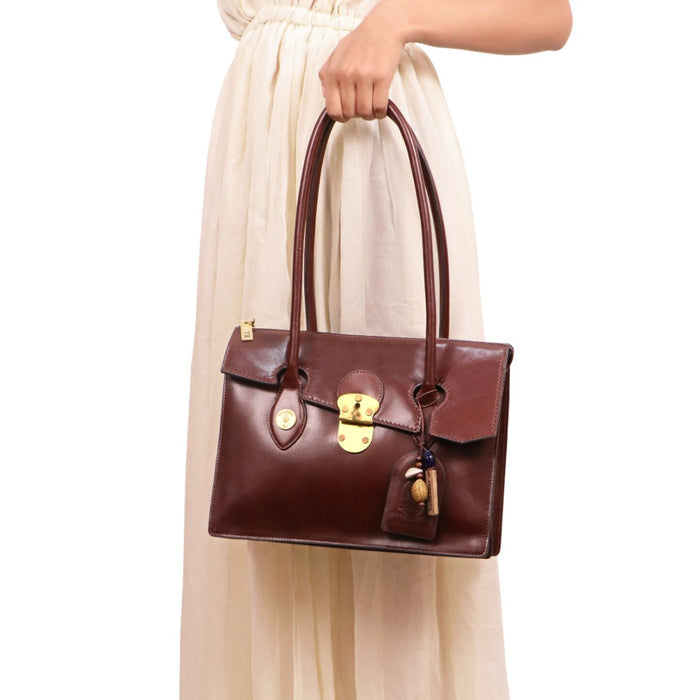 Growth - 03 Brown Leather Shoulder Bag