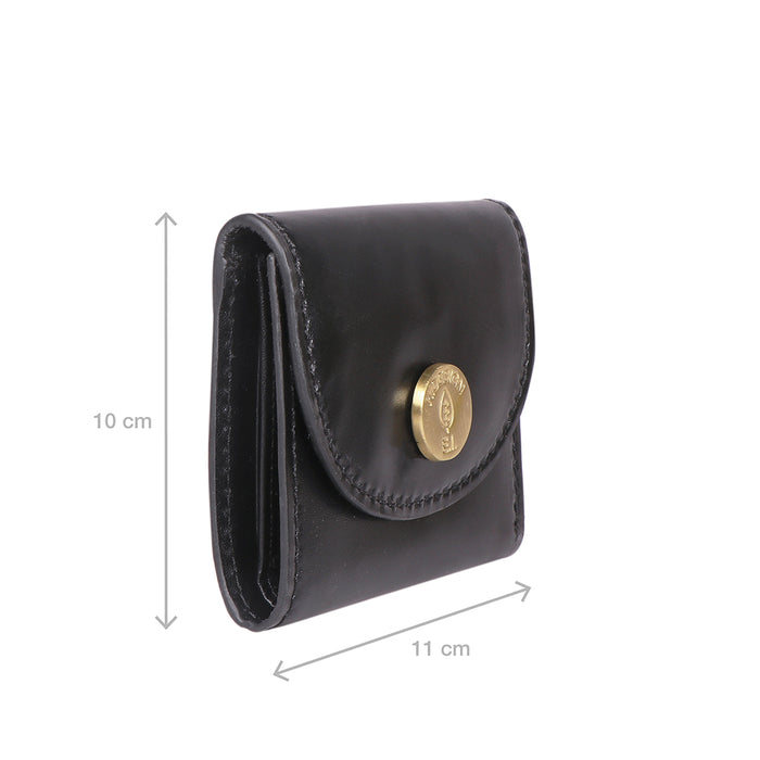 Growth - W1 Black Leather Trifold Wallet