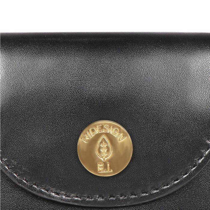 Growth - W1 Black Leather Trifold Wallet