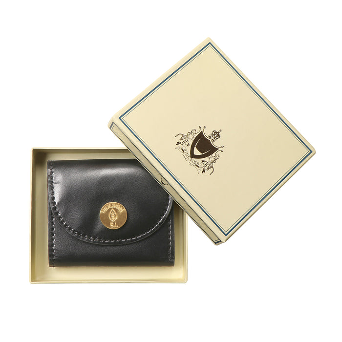 Growth - W1 Black Leather Trifold Wallet