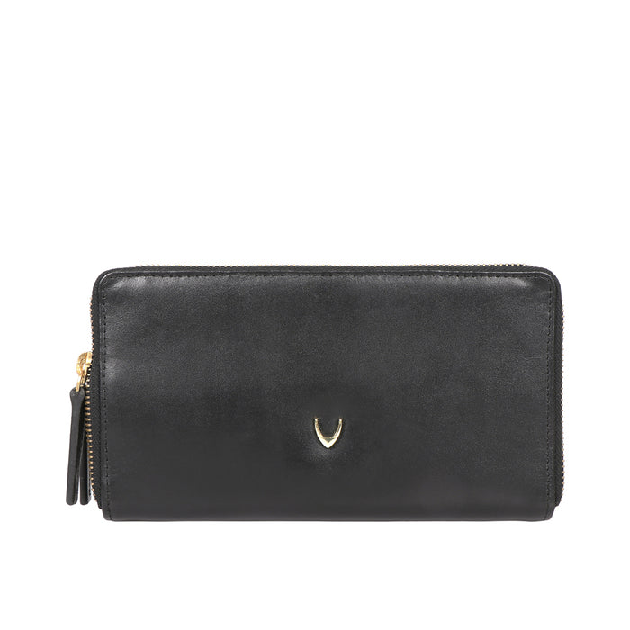 Growth - W3 Black Leather Zip Around Wallet