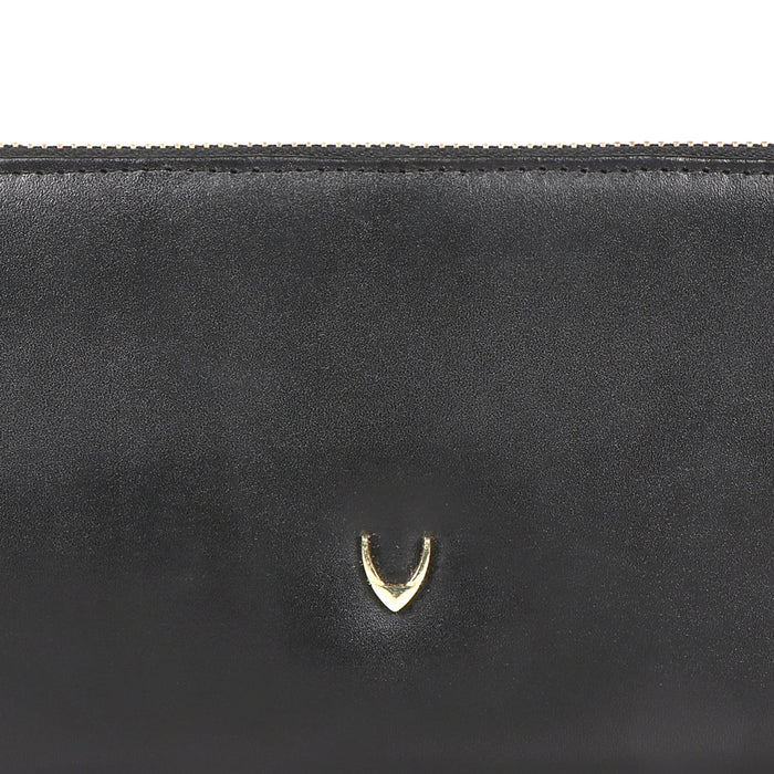 Growth - W3 Black Leather Zip Around Wallet