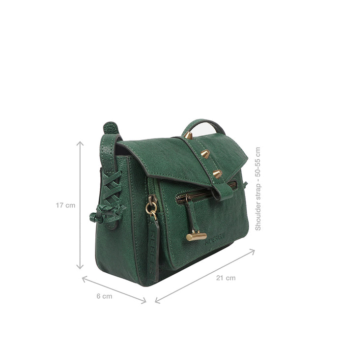 Guevara 01 Green Leather Sling Bag