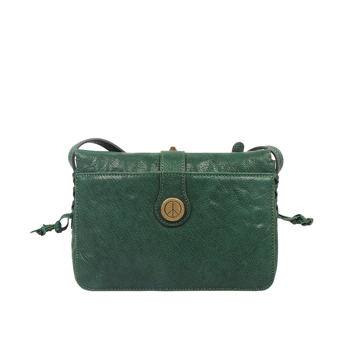Guevara 01 Green Leather Sling Bag