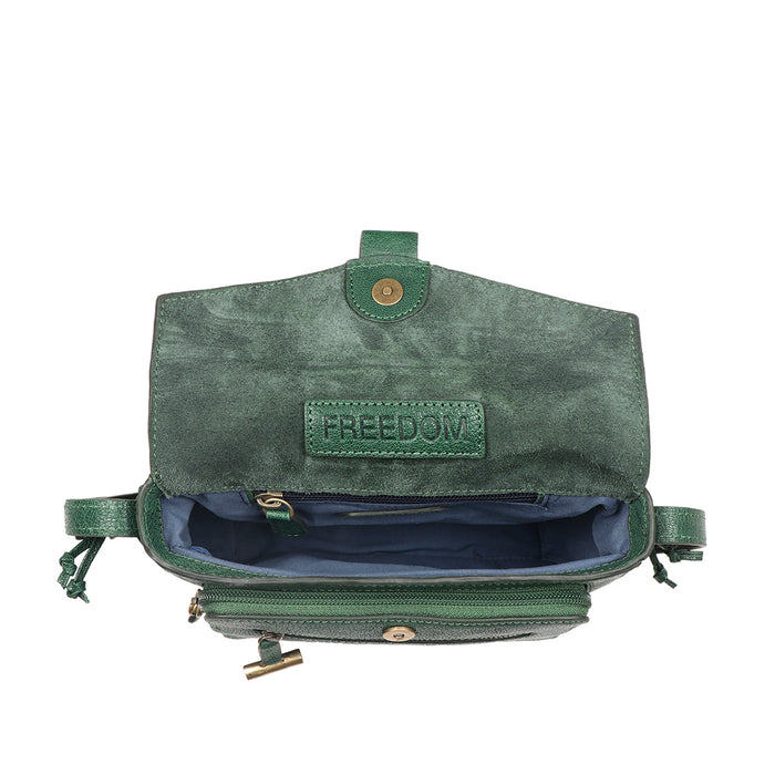 Guevara 01 Green Leather Sling Bag