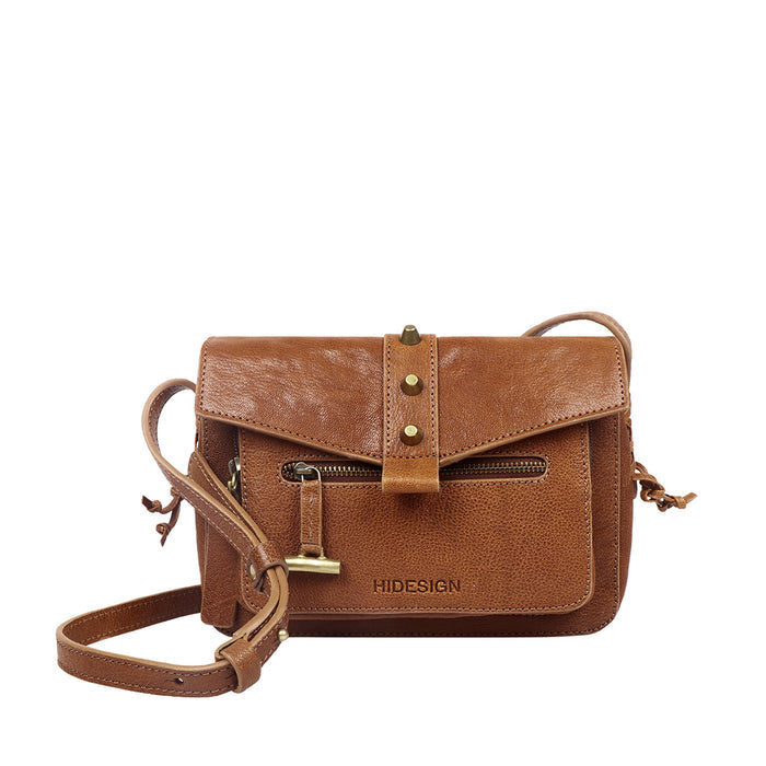 Guevara 01 Orange Leather Sling Bag