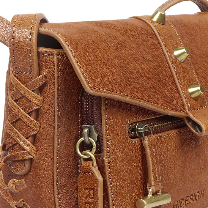 Guevara 01 Orange Leather Sling Bag