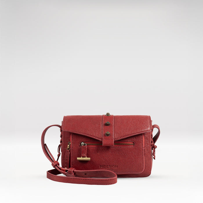 Guevara 01 Red Leather Sling Bag