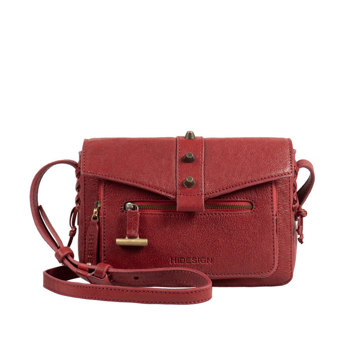 Guevara 01 Red Leather Sling Bag