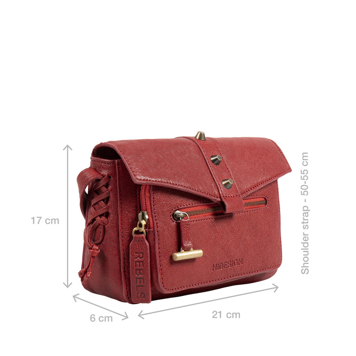 Guevara 01 Red Leather Sling Bag