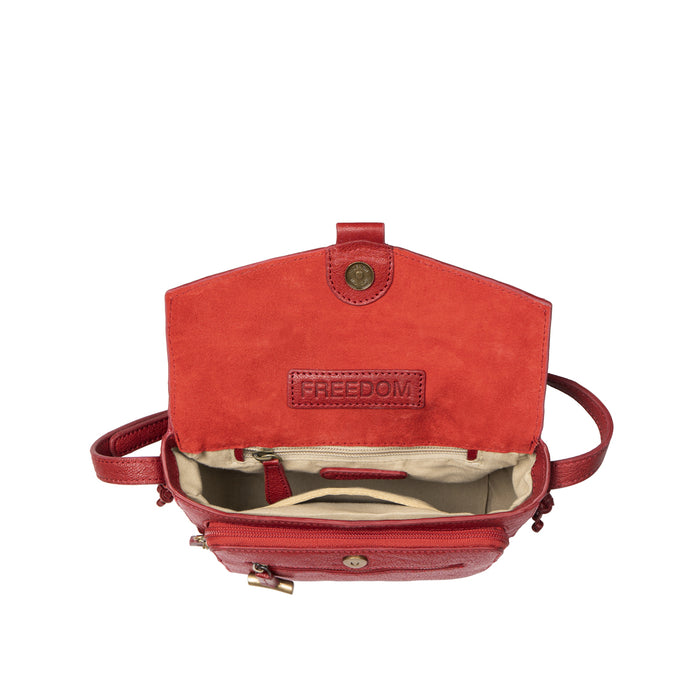 Guevara 01 Red Leather Sling Bag