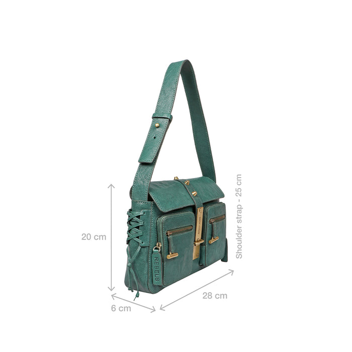 Guevara 02 Green Leather Shoulder Bag