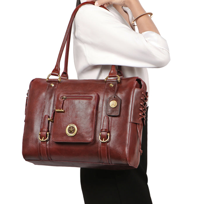 Guevara 03 Red Leather Shoulder Bag
