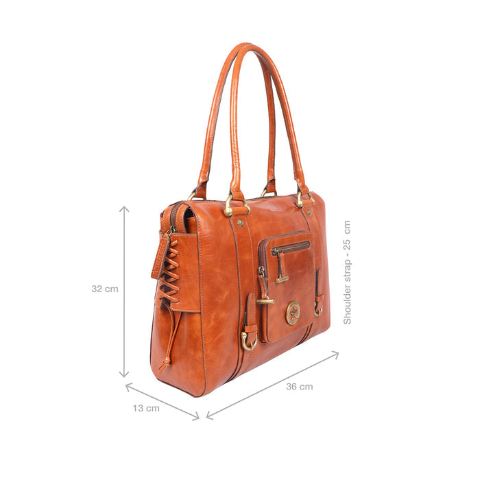 Guevara 03 Tan Leather Shoulder Bag