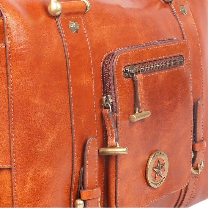 Guevara 03 Tan Leather Shoulder Bag