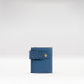 Guevara W1 Blue Leather Trifold Wallet