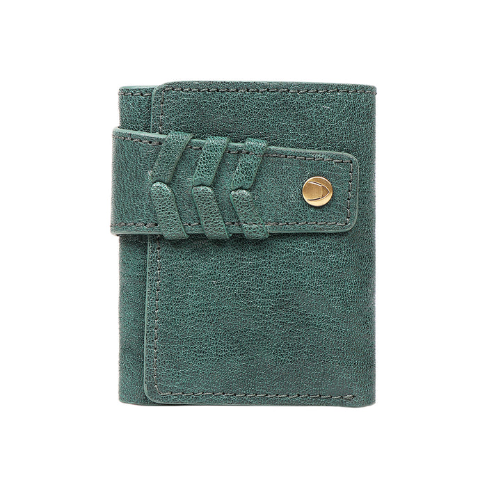Guevara W1 Green Leather Trifold Wallet