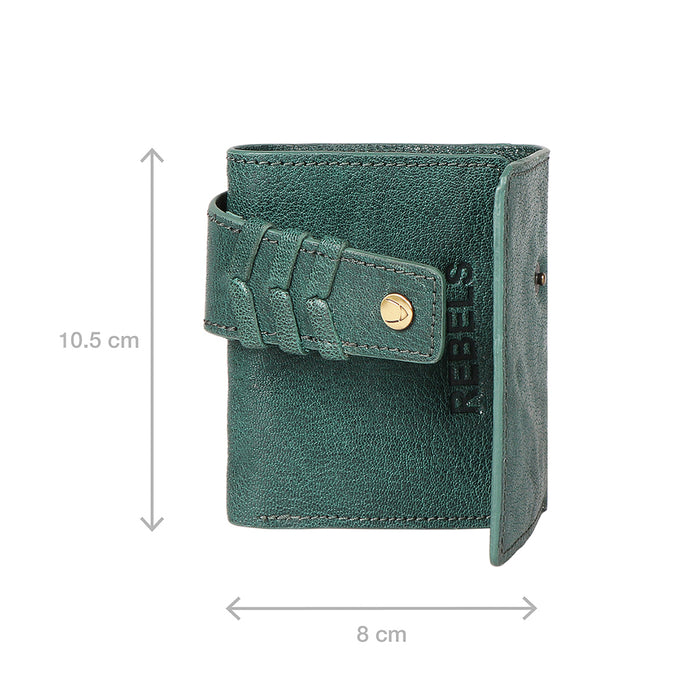 Guevara W1 Green Leather Trifold Wallet