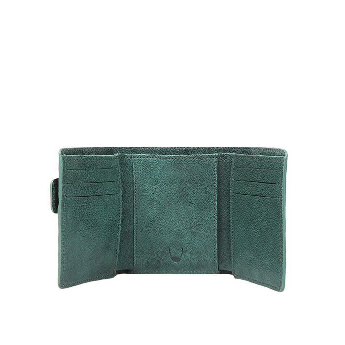 Guevara W1 Green Leather Trifold Wallet