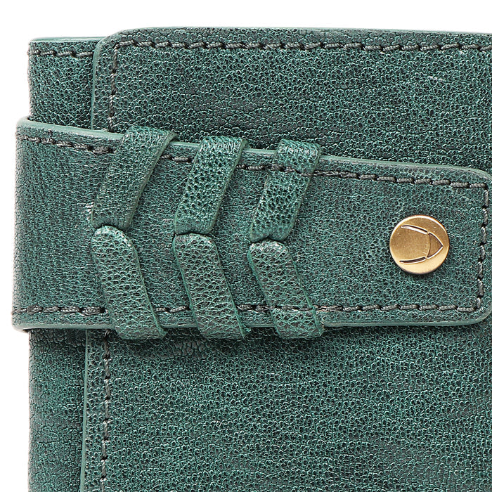 Guevara W1 Green Leather Trifold Wallet