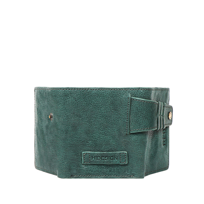 Guevara W1 Green Leather Trifold Wallet