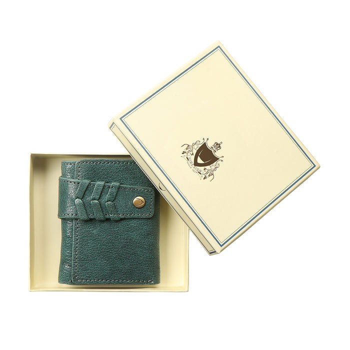 Guevara W1 Green Leather Trifold Wallet
