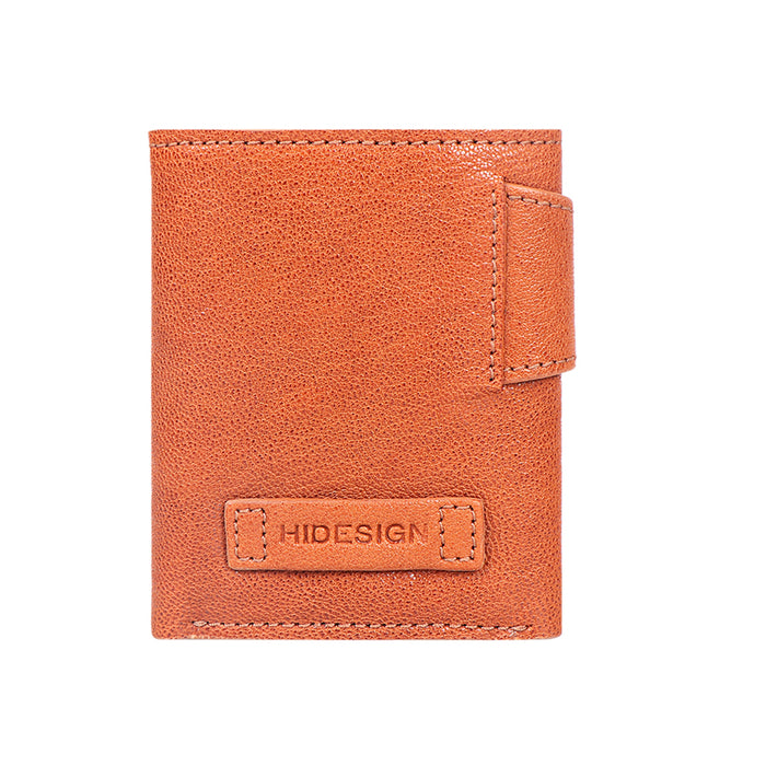 Guevara W1 Orange Leather Trifold Wallet