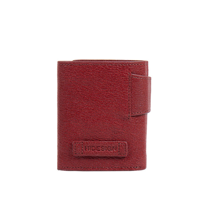 Guevara W1 Red Leather Trifold Wallet