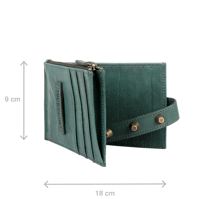 Guevara W2 Green Leather Bi-Fold Wallet