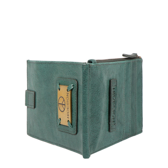 Guevara W2 Green Leather Bi-Fold Wallet