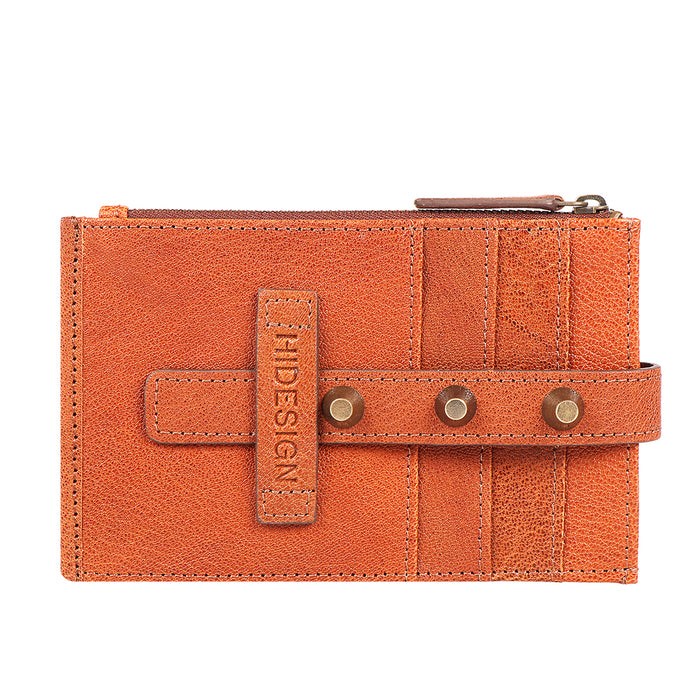 Guevara W2 Orange Leather Bi-Fold Wallet