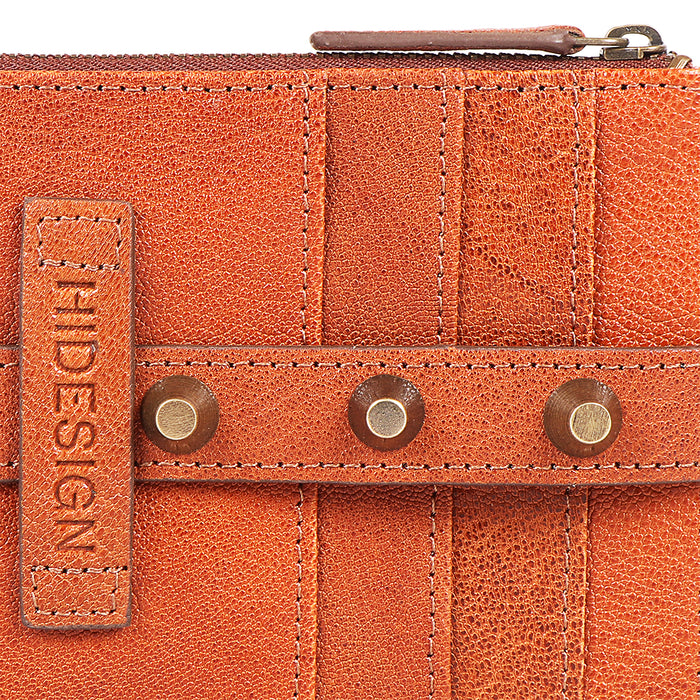 Guevara W2 Orange Leather Bi-Fold Wallet